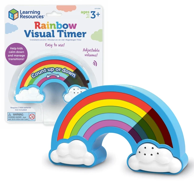 Main image of Rainbow Visual Timer | Time Management for Children, Audio and Visual Alarms, Schedule for Kids, Social Emotional Learning Skills, Countdown Timer