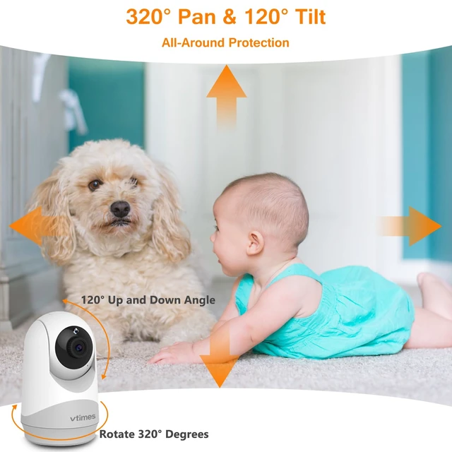 Alt view image 7 of 7 - No WiFi Baby Camera Monitor, 3.2" IPS Display, Portable Video Monitor, Two-Way Talk, Night Vision, VOX Mode, Pan-Tilt-Zoom, Alarm, 1000ft Long Range for Baby, Elderly & Pet