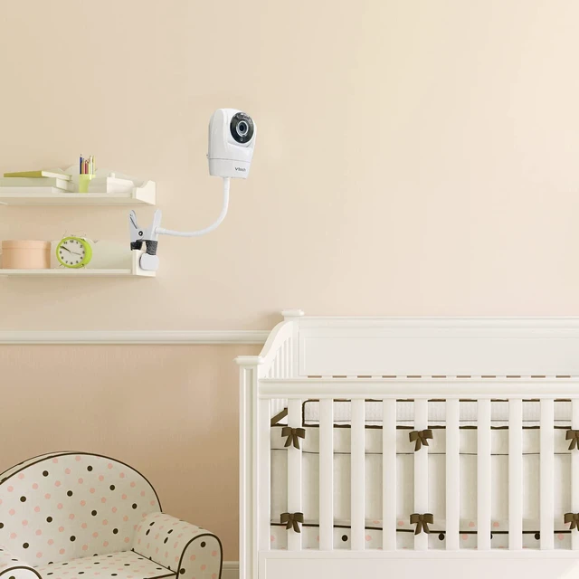Alt view image 3 of 7 - Flexible Baby Monitor Mount Compatible with Vtech VM819/VM901/VM919/VM924/VM320/VM350/VM352/VM546/VM818/VM923/VM5764,Baby Monitor Clip Mount Without Tools or Wall Damage