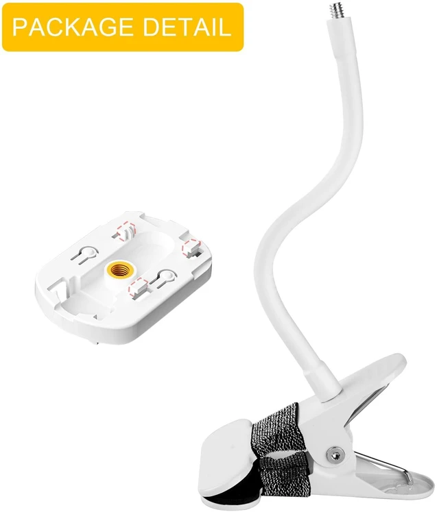 Alt view image 7 of 7 - Flexible Baby Monitor Mount Compatible with Vtech VM819/VM901/VM919/VM924/VM320/VM350/VM352/VM546/VM818/VM923/VM5764,Baby Monitor Clip Mount Without Tools or Wall Damage