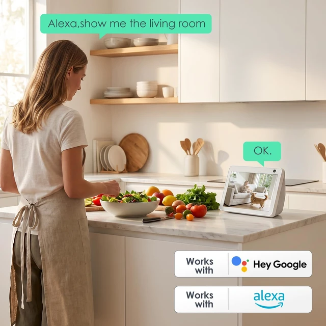 Alt view image 6 of 7 - 2K Indoor Camera, 5G/2.4G WiFi Cameras for Home Security/Pet Cam/Baby | 360° 5G Wi-Fi Baby Monitor & Pet Camera with Auto Tracking, 2-Way Audio, Night Vision, SD/Cloud, Alexa & Google Home