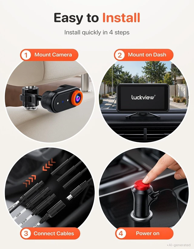 Alt view image 7 of 7 - BM2PRO Dual Car Camera Baby Monitor for 2 Kids | 5.2'' 1080P HD, Split Screen & Full View, Auto Night Vision, Easy 3-Step Setup for Rear-Facing Infants & Toddlers