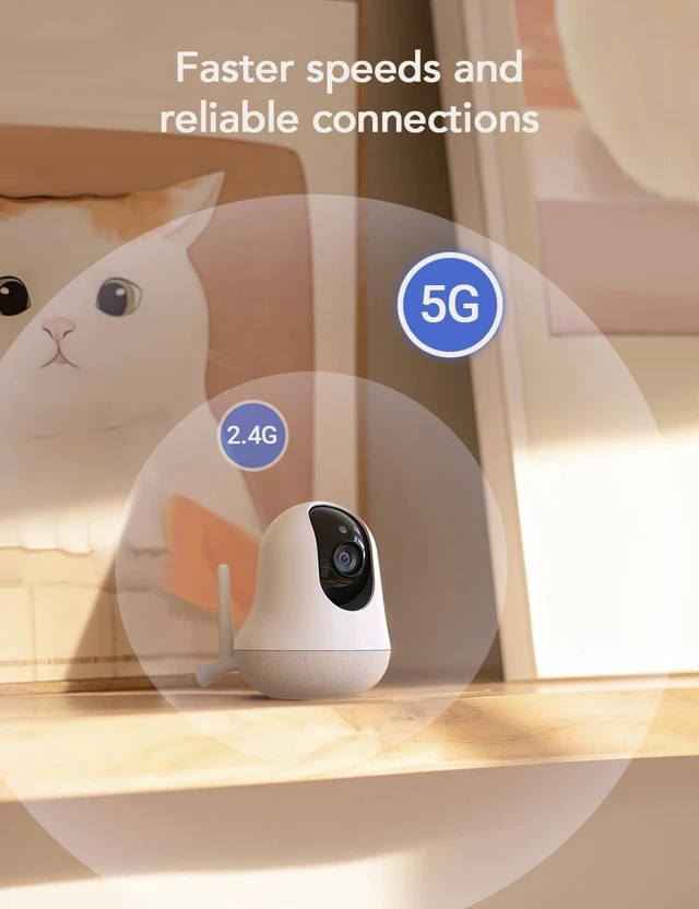 Alt view image 3 of 7 - 2K Smart WiFi Baby Monitor with Camera and Audio, Smartphone App Control, Temperature Sensor, Motion & Cry Detection, IR Night Vision, 2-Way Talk, Cloud & SD Card Storage, Ideal for New Moms