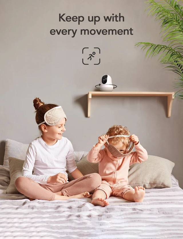 Alt view image 7 of 7 - 2K Smart WiFi Baby Monitor with Camera and Audio, Smartphone App Control, Temperature Sensor, Motion & Cry Detection, IR Night Vision, 2-Way Talk, Cloud & SD Card Storage, Ideal for New Moms