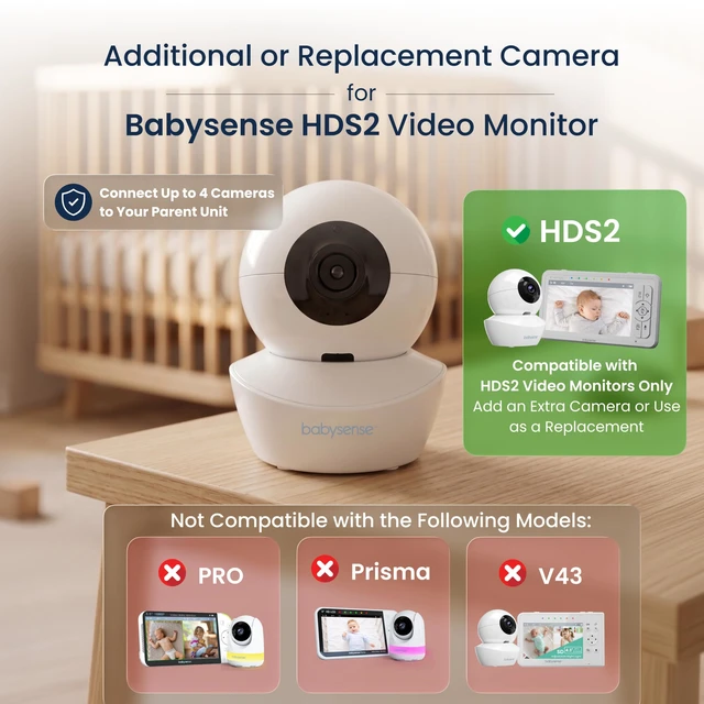 Alt view image 2 of 7 - Replacement Add-On Camera for Video Baby Monitor HDS2, Will Work Only with HDS2 Monitors, Requires HDS2 Parent Unit to Operate