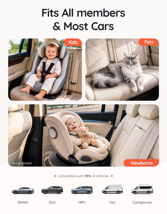 Alt view image 6 of 7 - BV4 Baby Car Camera 7",1080P IPS Display, USB Powered Plug & Play | Auto IR Night Vision, Rear Seat Baby Monitor,Adjustable Brightness,Must Haves for New Parents & Pets Lover