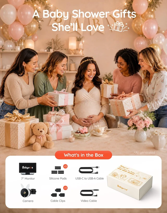 Alt view image 7 of 7 - BV4 Baby Car Camera 7",1080P IPS Display, USB Powered Plug & Play | Auto IR Night Vision, Rear Seat Baby Monitor,Adjustable Brightness,Must Haves for New Parents & Pets Lover