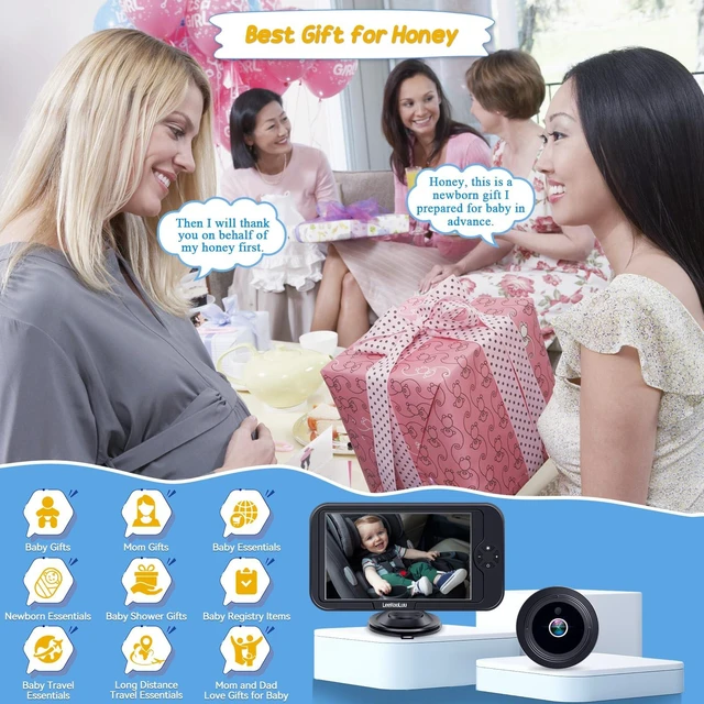 Alt view image 7 of 7 - Baby Car Camera for Backseat 1080P - Plug and Play HD Crystal Night Vision | Easy to Install 360° Rotation Wide View Angle Protect Baby's Eye - Rear Facing Carseat Camera for Newborn Infant Kids