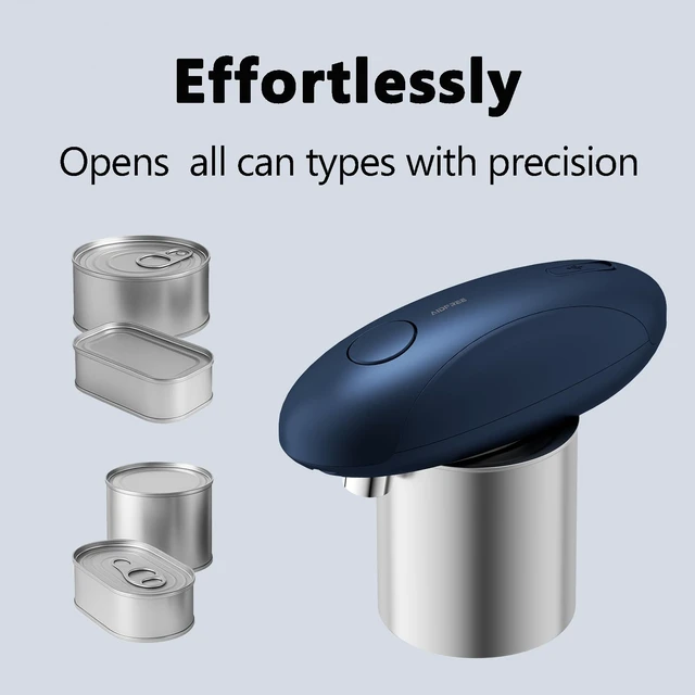 Alt view image 6 of 7 - Automatic Electric Can Opener for Seniors for Kitchen:Anyone can Hands Free,One Touch Opener,Durable Blades,Rechargeable, Smooth Edge, Lightweight Small Size, Blue