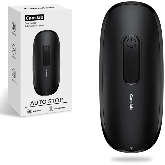 Main image of Core Electric Can Opener_One Touch Auto Stop, 4 AA Battery Powered | Handsfree Smooth Edge Can Opener for kitchen, Easy for Seniors with Arthritis, Food Safe, for Small / Large Cans, Black