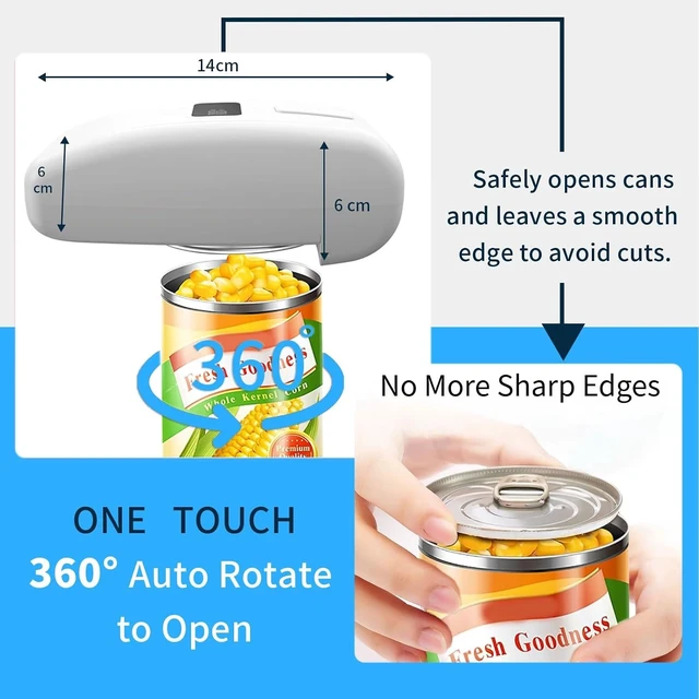 Alt view image 2 of 7 - Electric Can Opener with LED Display, Can Opener Electric for Seniors | One-Touch USB Rechargeable Battery Automatic Can Opener for Kitchen or Arthritis, Hands-Free, Smooth Edge, Compact, Cordless