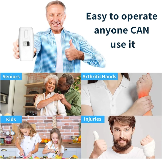 Alt view image 4 of 7 - Electric Can Opener with LED Display, Can Opener Electric for Seniors | One-Touch USB Rechargeable Battery Automatic Can Opener for Kitchen or Arthritis, Hands-Free, Smooth Edge, Compact, Cordless