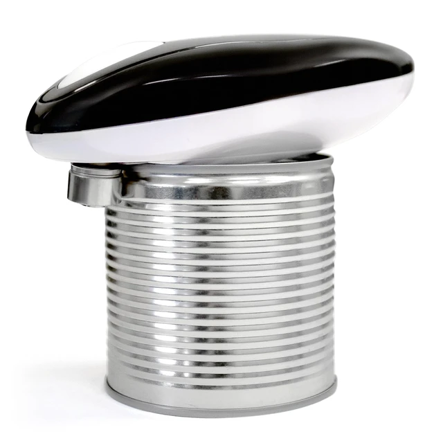 Alt view image 2 of 5 - A1 Electric Can Opener Smooth Edge Tin Opener with Easy-Touch Start & Stop, Ergonomic, Compact & Cordless Design - Black