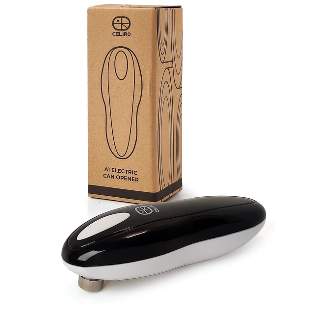 Alt view image 4 of 5 - A1 Electric Can Opener Smooth Edge Tin Opener with Easy-Touch Start & Stop, Ergonomic, Compact & Cordless Design - Black