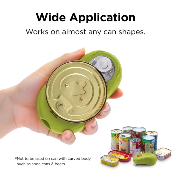 Alt view image 6 of 7 - One Touch Electric Can Opener, Avocado | Opens with One Button Press, Auto-Stop, Smooth Edge, Cordless, Battery Operated