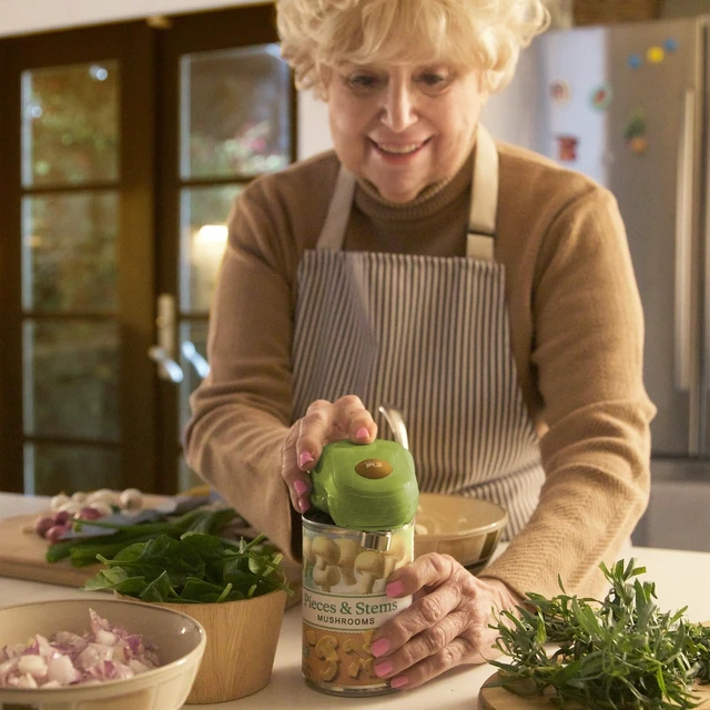 Alt view image 7 of 7 - One Touch Electric Can Opener, Avocado | Opens with One Button Press, Auto-Stop, Smooth Edge, Cordless, Battery Operated