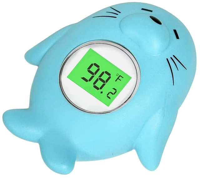 Main image of Baby Bath Thermometer - Floating Digital with LED Safety Alert | FloatingBaby Bath ThermometerDigitalWater TemperatureMonitor3-Color LED AlertIP67 WaterproofBPA-FreeInfantGift