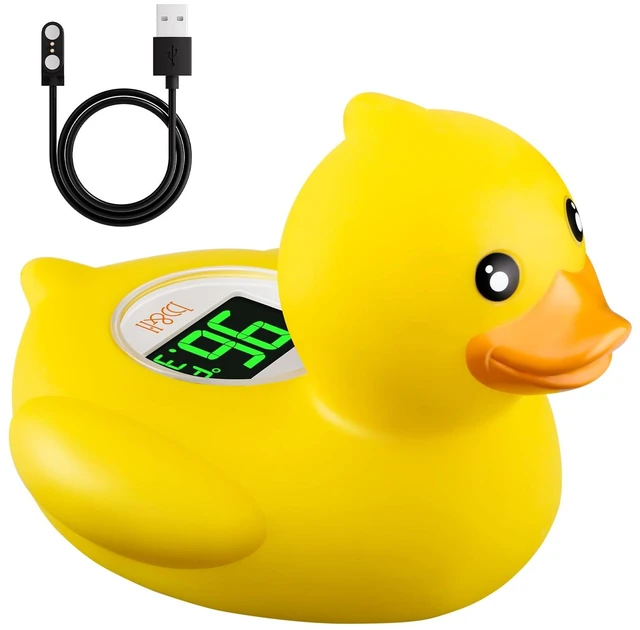 Main image of Baby Bath Thermometer - USB Rechargeable (Classic Charging Duck) | Instant & Accurate Temperature Readings, Waterproof, Digital Water Temperature Monitor for Toddlers, Floating Toy for Newborn