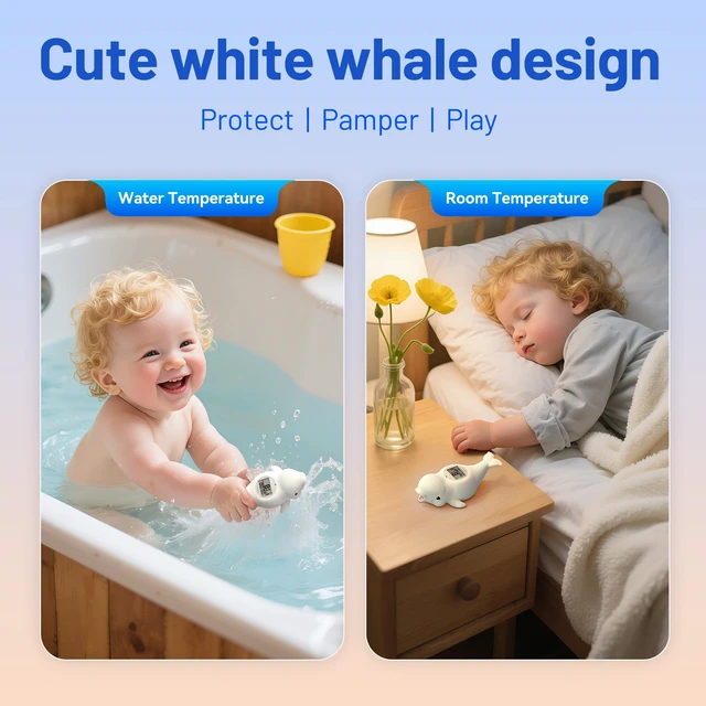 Alt view image 5 of 7 - Baby Bath Thermometer for Tub,Digital Infants Water Temperature,LCD Display | Safety Floating Bath Toy,Bathtub Temperature Measure,Newborn & Toddler Essentials,Accurate Reading with Timer