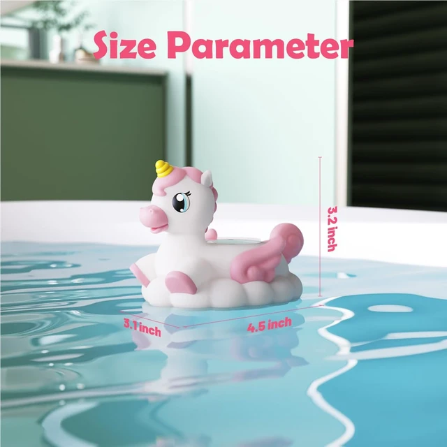 Alt view image 7 of 7 - Baby Bath Thermometer Newborn Digital Unicorn Baby Bath Temperature Thermometer for Infant Bathtub Water Floating Rubber Toy WP01