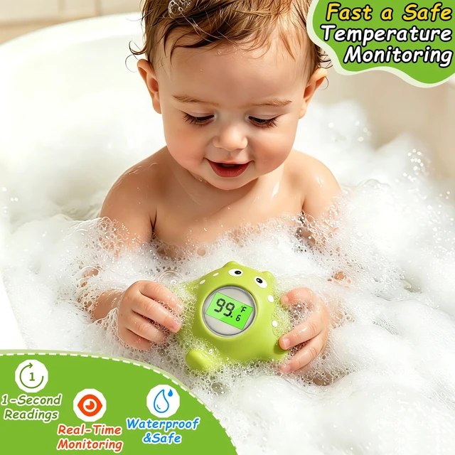 Alt view image 4 of 7 - Floating Baby Bath Thermometer for Bathtub, Manta Ray Shaped Digital Water Temperature Thermometer Baby Safety with Large Easy-Read LCD Display, ±1 Accuracy, Baby Bath Essentials