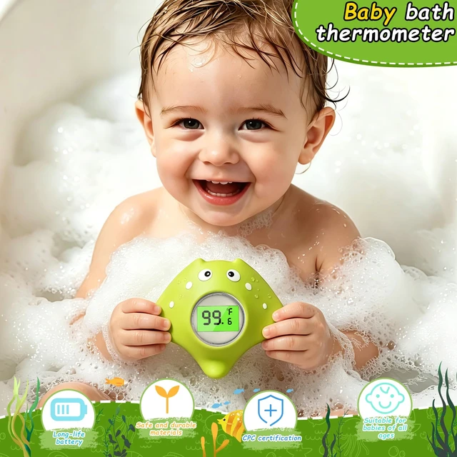 Alt view image 5 of 7 - Floating Baby Bath Thermometer for Bathtub, Manta Ray Shaped Digital Water Temperature Thermometer Baby Safety with Large Easy-Read LCD Display, ±1 Accuracy, Baby Bath Essentials