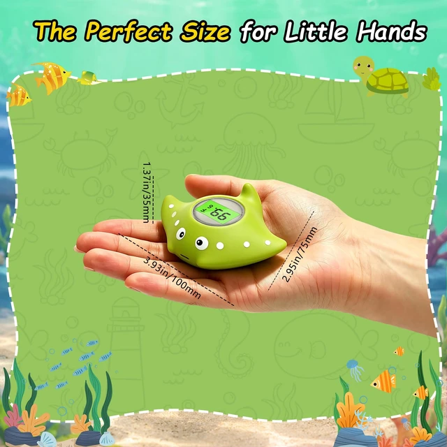 Alt view image 6 of 7 - Floating Baby Bath Thermometer for Bathtub, Manta Ray Shaped Digital Water Temperature Thermometer Baby Safety with Large Easy-Read LCD Display, ±1 Accuracy, Baby Bath Essentials