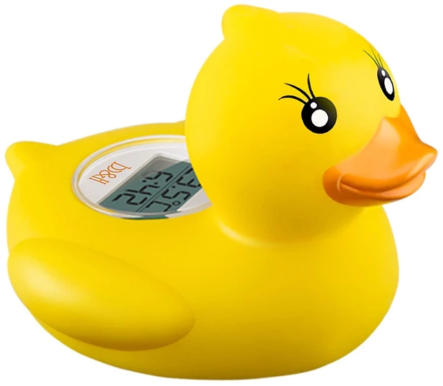 Main image of Baby Bath Thermometer, Safety Water Temperature Monitor, Lady Duck | Digital Water & Room Thermometer, Bath Timer, Infant Floating Toy, Hot Cold Color Alert, Accurately, Baby Bath Essentials