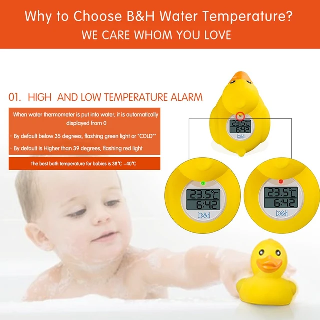 Alt view image 3 of 7 - Baby Bath Thermometer, Safety Water Temperature Monitor, Lady Duck | Digital Water & Room Thermometer, Bath Timer, Infant Floating Toy, Hot Cold Color Alert, Accurately, Baby Bath Essentials