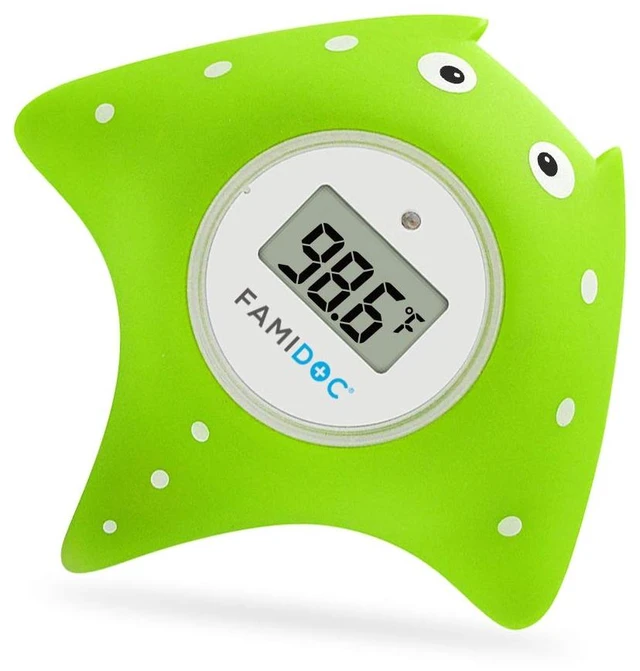 Main image of Baby Bath Thermometer with Room Thermometer FDTH-V0-22 New Upgraded Sensor Technology for Baby Health Bath Tub Water Temperature Floating Toy (Green)