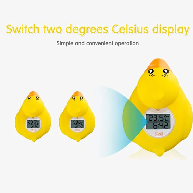Alt view image 6 of 7 - Baby Bath Thermometer, Safety Water Temperature Monitor, Lady Duck | Digital Water & Room Thermometer, Bath Timer, Infant Floating Toy, Hot Cold Color Alert, Accurately, Baby Bath Essentials