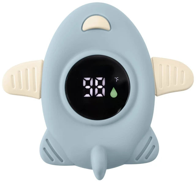 Main image of Silicone Baby Bath Thermometer Water Temperature Thermometer for Baby Safety, Floating Infant Bath tub Temp Thermometer for Newborns & Toddlers-Jet