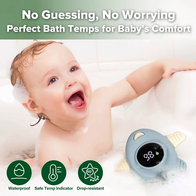 Alt view image 2 of 7 - Silicone Baby Bath Thermometer Water Temperature Thermometer for Baby Safety, Floating Infant Bath tub Temp Thermometer for Newborns & Toddlers-Jet
