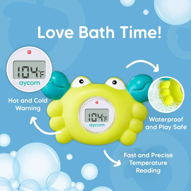 Alt view image 2 of 7 - Digital Baby Bath & Room Thermometer - Fahrenheit with LED Display & Temperature Warning - Infant Baby Bath Toys Floating Toy Thermometer