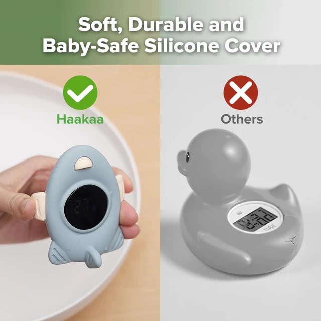 Alt view image 7 of 7 - Silicone Baby Bath Thermometer Water Temperature Thermometer for Baby Safety, Floating Infant Bath tub Temp Thermometer for Newborns & Toddlers-Jet