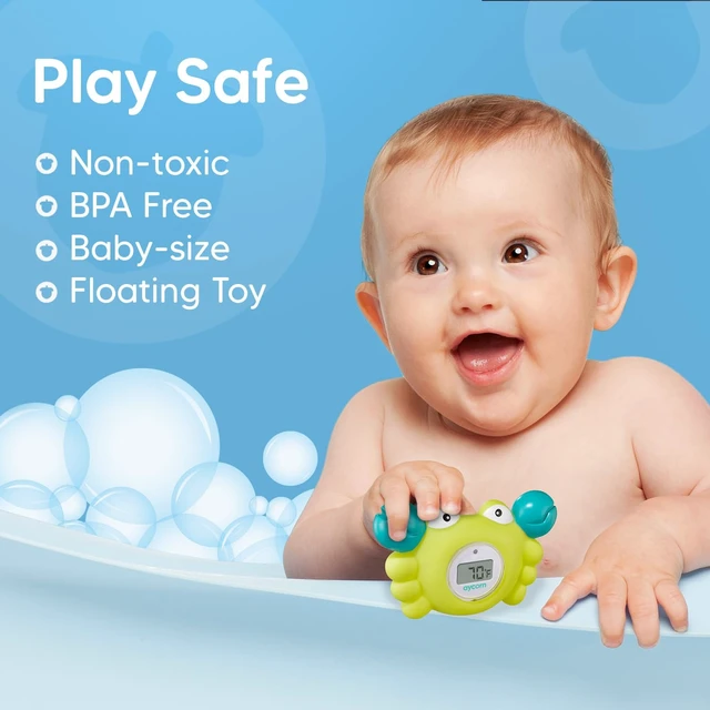 Alt view image 4 of 7 - Digital Baby Bath & Room Thermometer - Fahrenheit with LED Display & Temperature Warning - Infant Baby Bath Toys Floating Toy Thermometer
