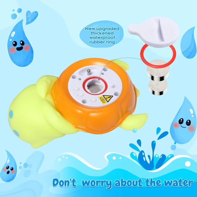 Alt view image 3 of 7 - Backstroke Sea Turtle Baby Bath Thermometer,The Infant Baby Bath Floating Toy Safety Temperature Water Thermometer, BPA Free, New Baby Essentials