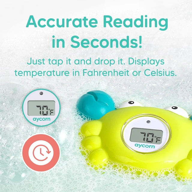 Alt view image 5 of 7 - Digital Baby Bath & Room Thermometer - Fahrenheit with LED Display & Temperature Warning - Infant Baby Bath Toys Floating Toy Thermometer