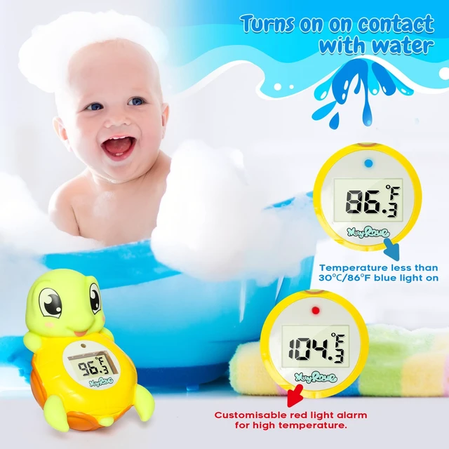 Alt view image 2 of 7 - Backstroke Sea Turtle Baby Bath Thermometer,The Infant Baby Bath Floating Toy Safety Temperature Water Thermometer, BPA Free, New Baby Essentials