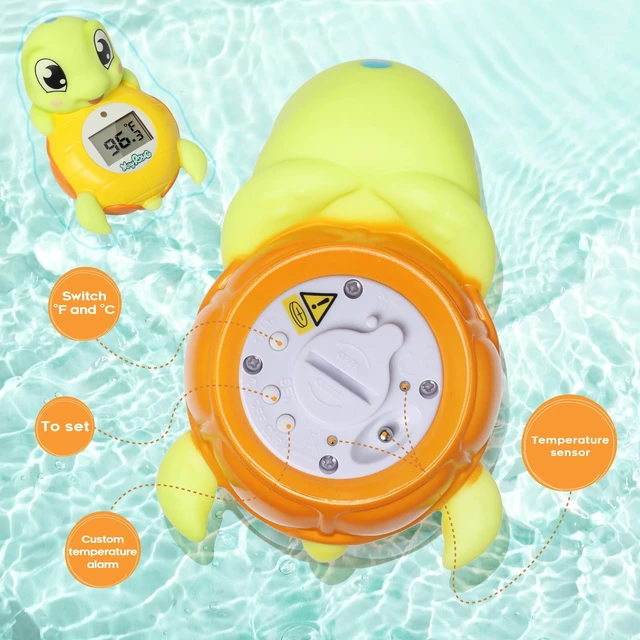 Alt view image 4 of 7 - Backstroke Sea Turtle Baby Bath Thermometer,The Infant Baby Bath Floating Toy Safety Temperature Water Thermometer, BPA Free, New Baby Essentials