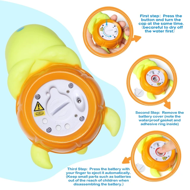 Alt view image 5 of 7 - Backstroke Sea Turtle Baby Bath Thermometer,The Infant Baby Bath Floating Toy Safety Temperature Water Thermometer, BPA Free, New Baby Essentials