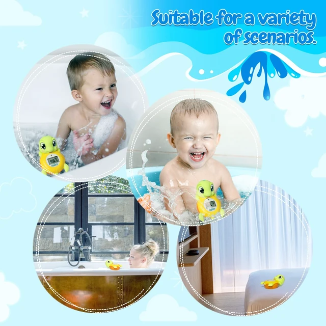 Alt view image 6 of 7 - Backstroke Sea Turtle Baby Bath Thermometer,The Infant Baby Bath Floating Toy Safety Temperature Water Thermometer, BPA Free, New Baby Essentials