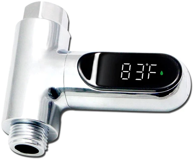 Main image of Shower Thermometer, 360 LED Display Water Temp Gauge for Baby Bath