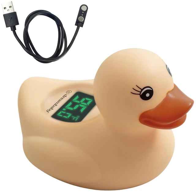 Main image of Baby Bath Thermometer - Duck Water Thermometer for Bathtub | Instant Digital Water & Room Temperature - Floating Duck Toy - USB Rechargeable - Helps Monitor Bath Water Temperature