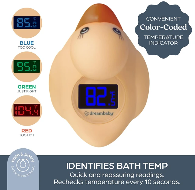Alt view image 3 of 7 - Baby Bath Thermometer - Duck Water Thermometer for Bathtub | Instant Digital Water & Room Temperature - Floating Duck Toy - USB Rechargeable - Helps Monitor Bath Water Temperature