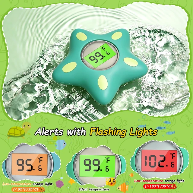 Alt view image 3 of 7 - Digital Baby Bath Thermometer for Infants Newborn Toddler, Digital Floating Water Temperature Monitor Baby Safety with Instant Accurate Reading for Bathtub, °F/°C, Auto On/Off, Battery Included