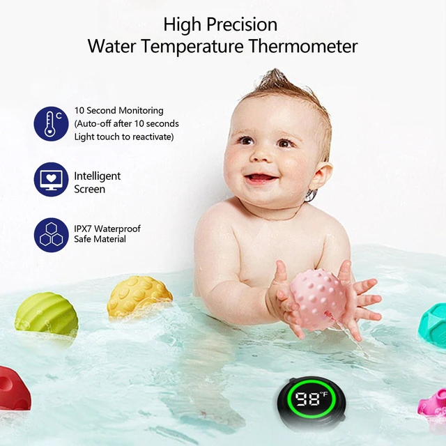 Alt view image 3 of 5 - 2 Pack Waterproof Floating Water Thermometer for Ice Bath, Swimming Pool, Bathtub (Non-Rechargeable)