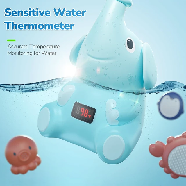 Alt view image 2 of 5 - Baby Bath Toys Shower Head Sprayer with Water Thermometer for New Borns, Toddlers and Kids | Baby Accessories, and Essentials in Bathtub or Sink | Shampoo Bath Rinser | USB Rechargeable-V2