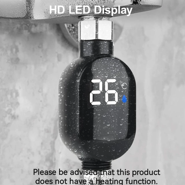 Alt view image 6 of 7 - Shower Thermometer,Smart Instant Read Bath Water Thermometer | No battery required,Water flow temperature auto display