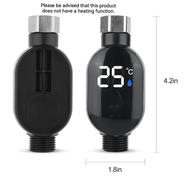 Alt view image 7 of 7 - Shower Thermometer,Smart Instant Read Bath Water Thermometer | No battery required,Water flow temperature auto display